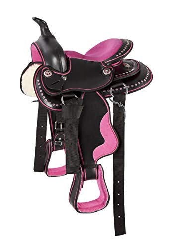 8" Seat Kids Western Synthetic Horse Riding Saddle F962573