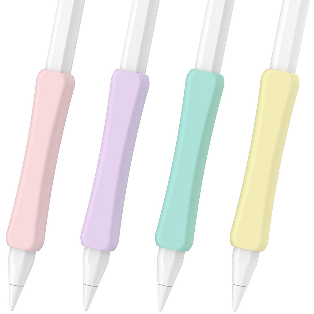 Silicone Grip Compatible with Apple Pencil 2nd Generation, USB-C & Pro (Purple/Pink/Yellow/Green) W3283
