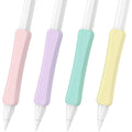 Silicone Grip Compatible with Apple Pencil 2nd Generation, USB-C & Pro (Purple/Pink/Yellow/Green) W3283