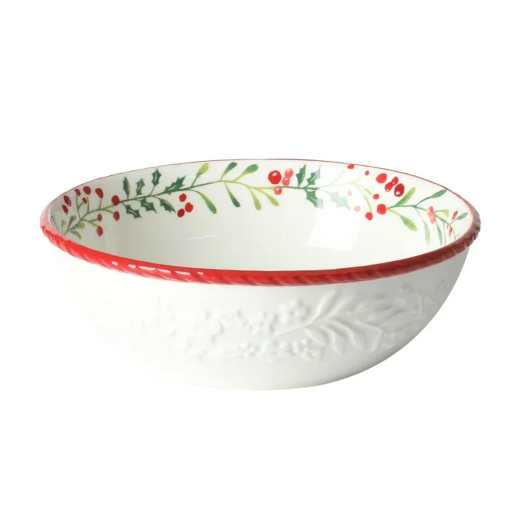 Red 12-Piece Stoneware Dinnerware Set D2909