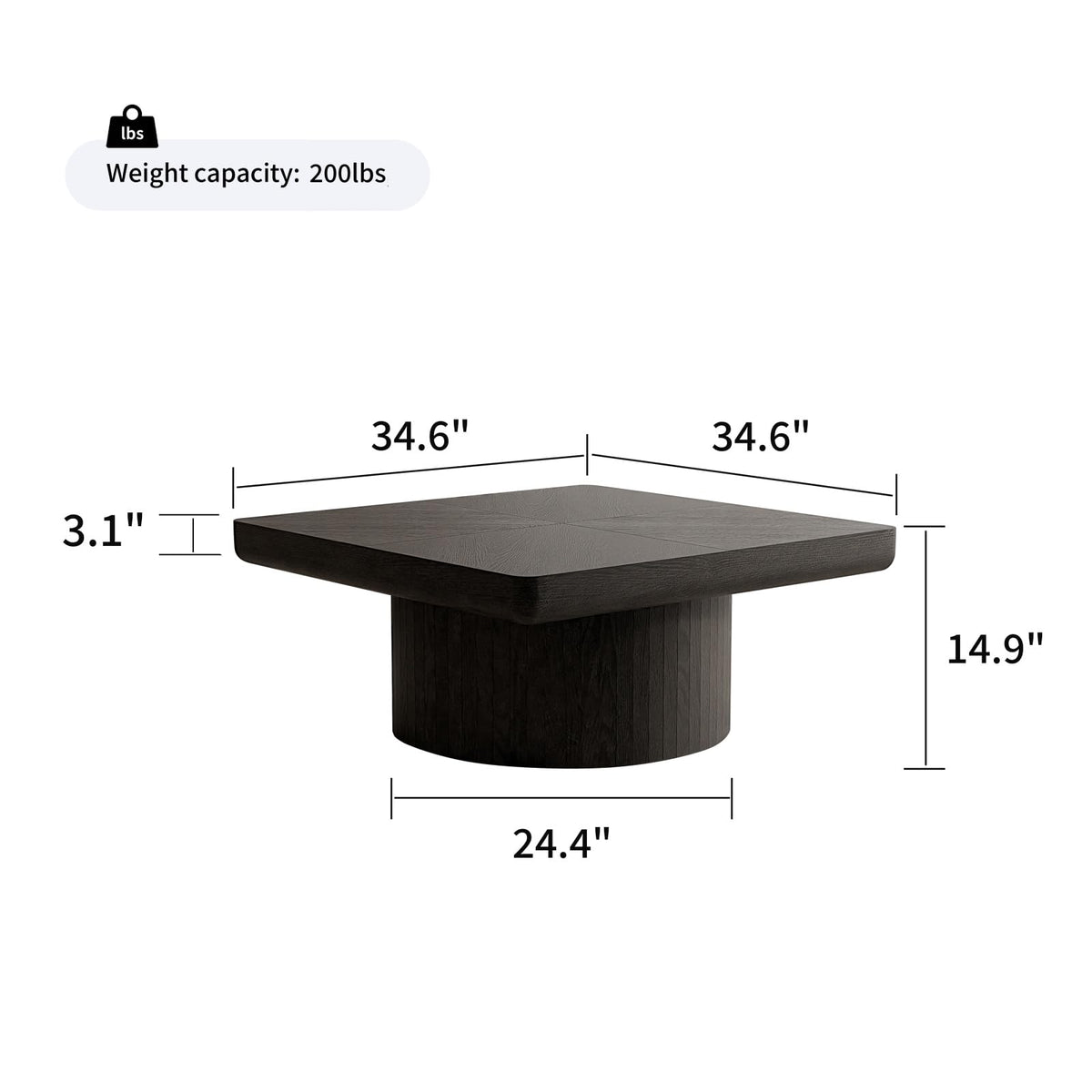 Black Square Coffee Table V41010