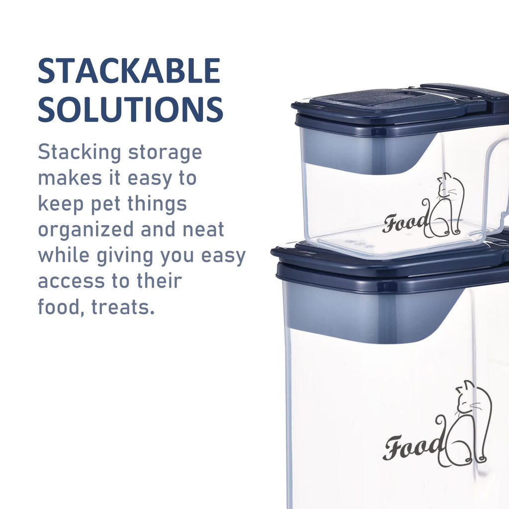 2 Pcs Airtight Pet Food Containers with Pour Spout A466