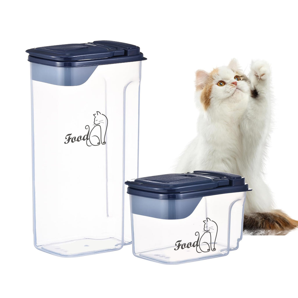 2 Pcs Airtight Pet Food Containers with Pour Spout A466