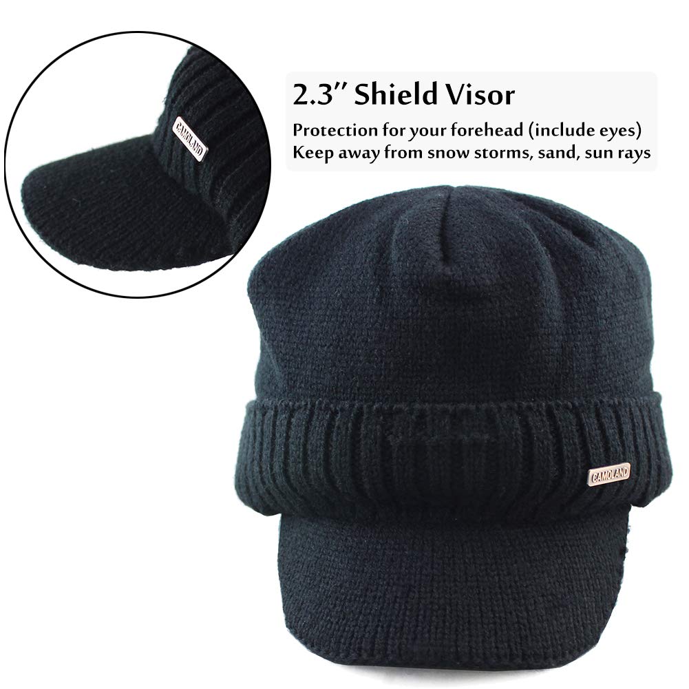 Fleece Beanie with Visor and Earflaps Z24707