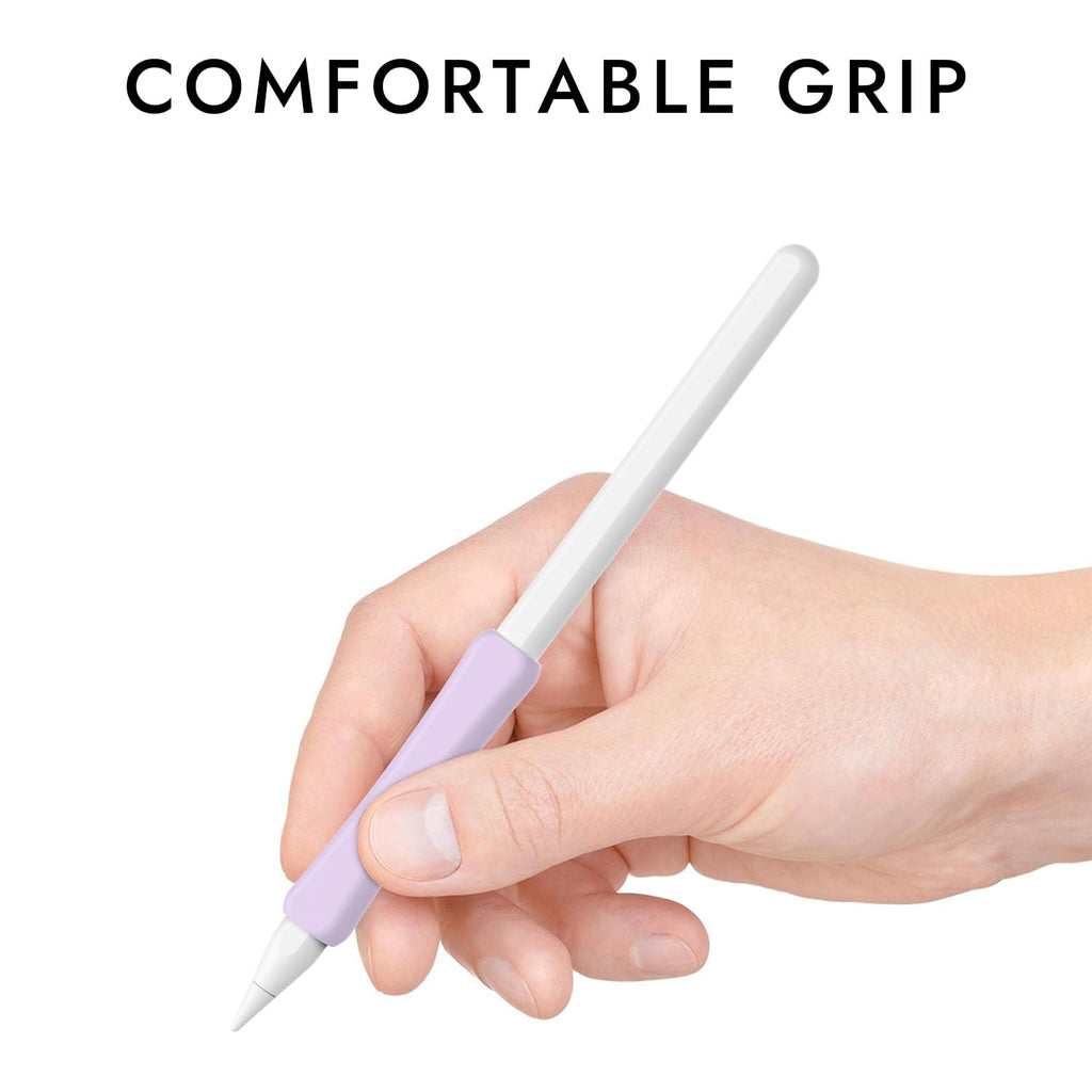 Silicone Grip Compatible with Apple Pencil 2nd Generation, USB-C & Pro (Purple/Pink/Yellow/Green) W3283