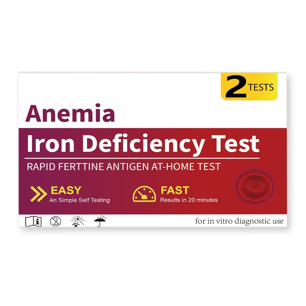 Iron Deficiency Home Test Kit 2 Tests G362182