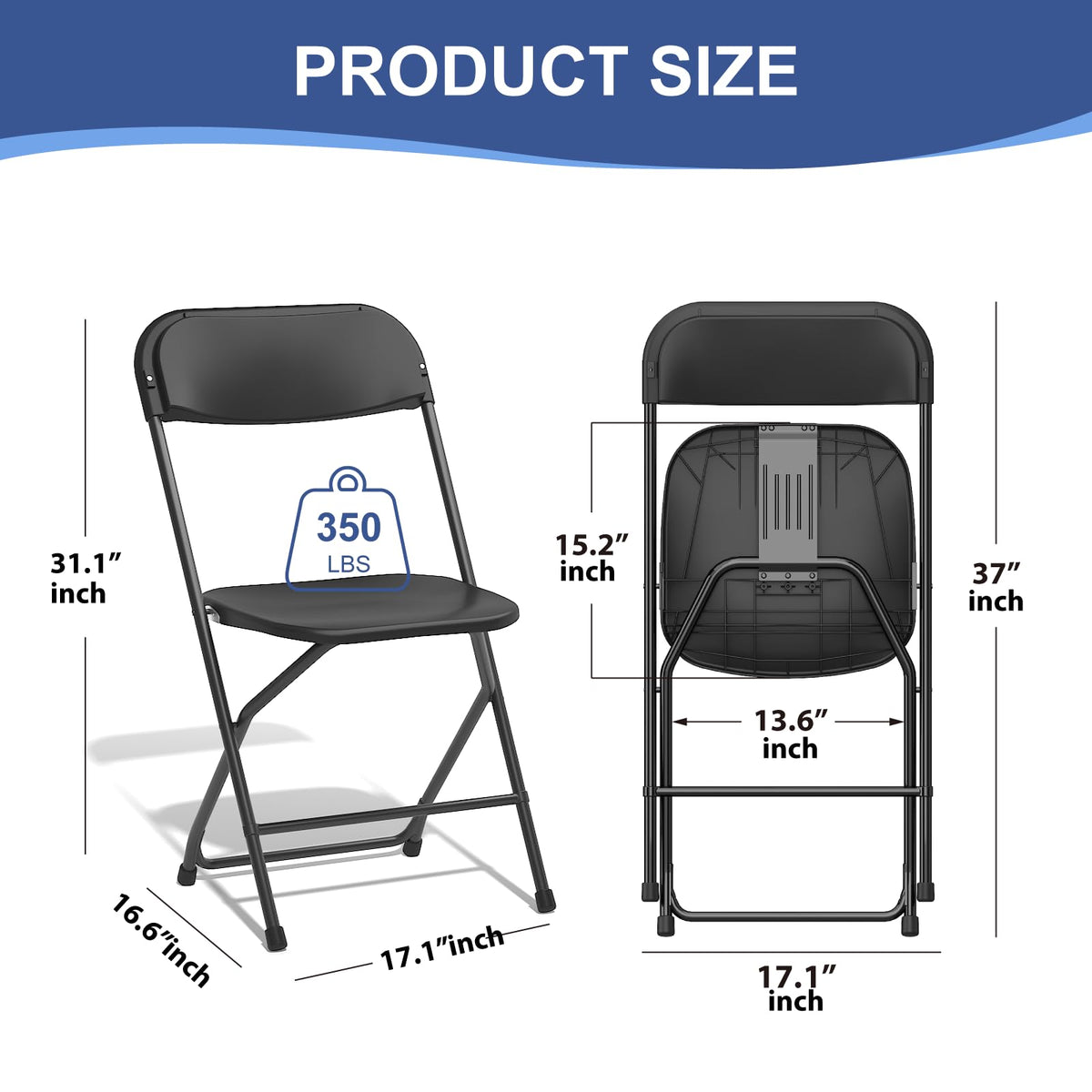 Black Folding Chairs 10 Pack G287167