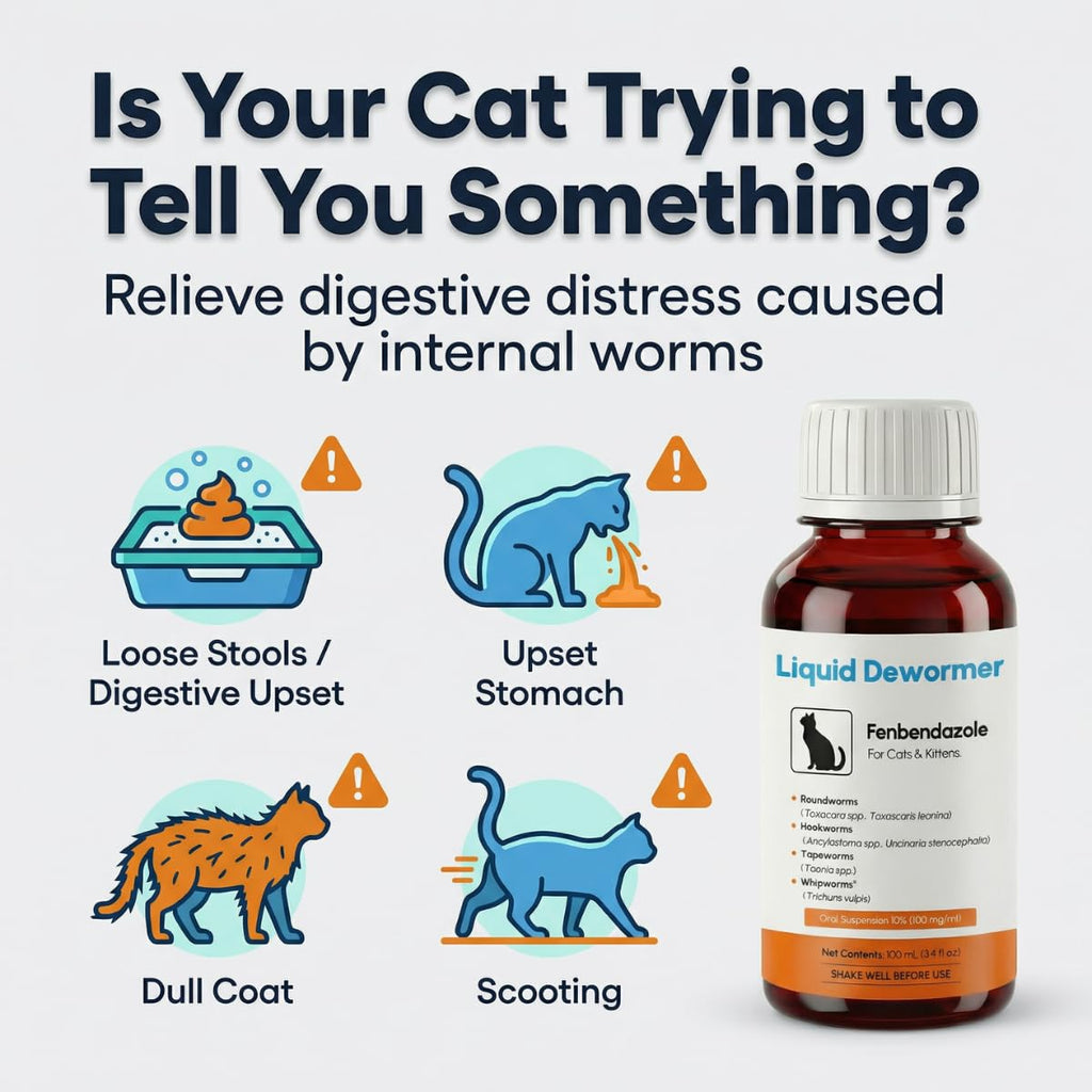 Liquid Fenbendazole Dewormer for Cats & Kittens 100ml L802396