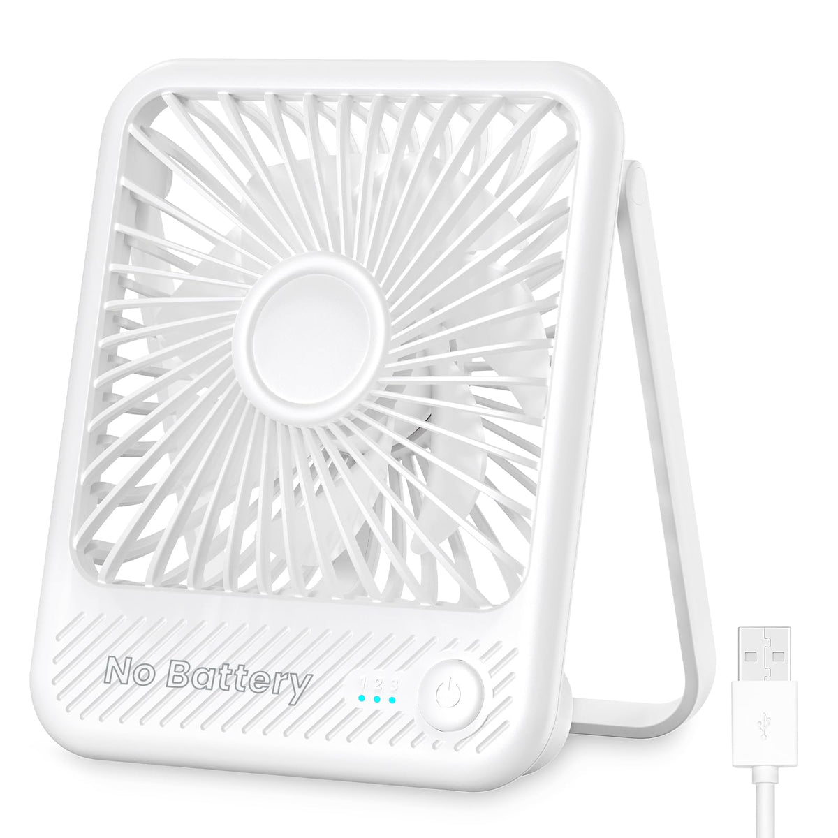 White USB Desk Fan S558