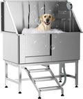 50" Stainless Steel Dog Grooming Bathtub with Faucet J494