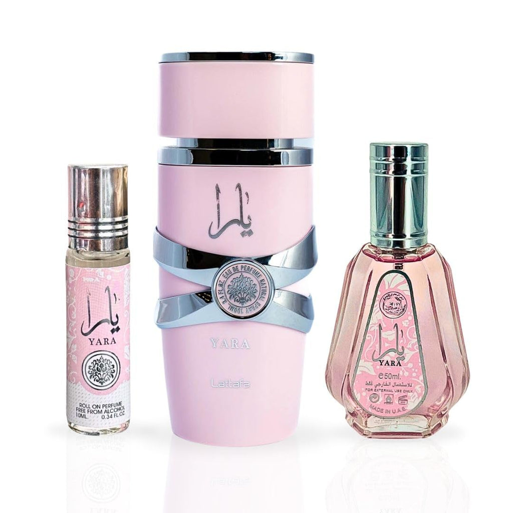 3-piece Eau de Parfum Spray and Roll-On Perfume Oil Fragrance Bundle L901