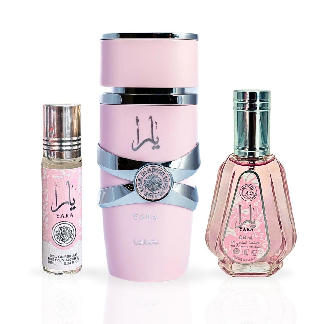 3-piece Eau de Parfum Spray and Roll-On Perfume Oil Fragrance Bundle L901