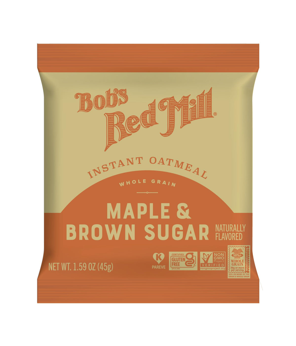 Instant Oatmeal, Maple Brown Sugar, 24 Packets, Gluten Free, Whole Grain Y91414