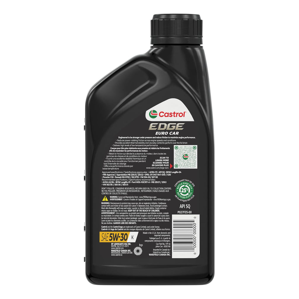 5W-30 Full Synthetic Motor Oil, 1 Quart, Pack of 6 L222