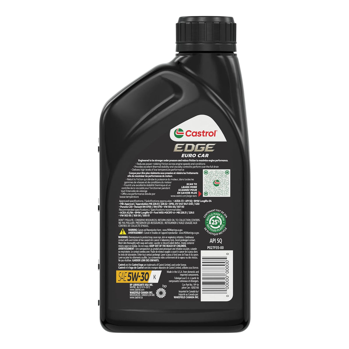 5W-30 Full Synthetic Motor Oil, 1 Quart, Pack of 6 L222
