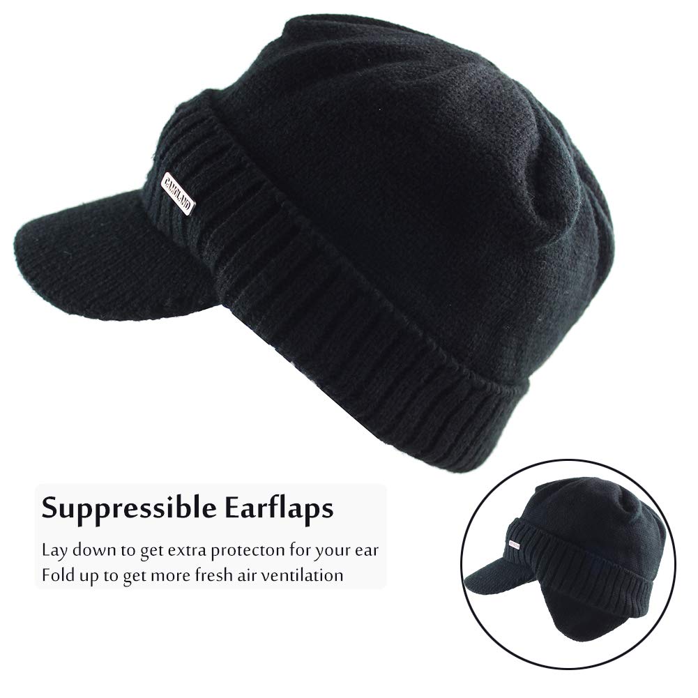 Fleece Beanie with Visor and Earflaps Z24707