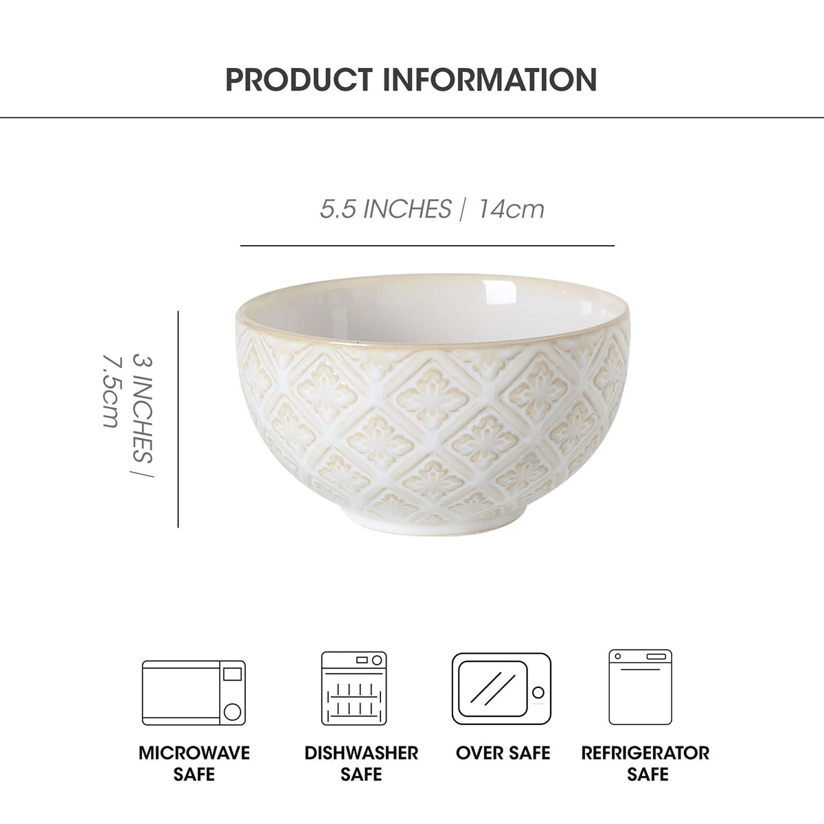 26 Oz Ceramic Soup Bowls Set of 4, 6 inch Q75776