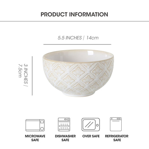 26 Oz Ceramic Soup Bowls Set of 4, 6 inch Q75776