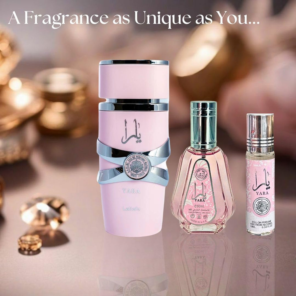 3-piece Eau de Parfum Spray and Roll-On Perfume Oil Fragrance Bundle L901