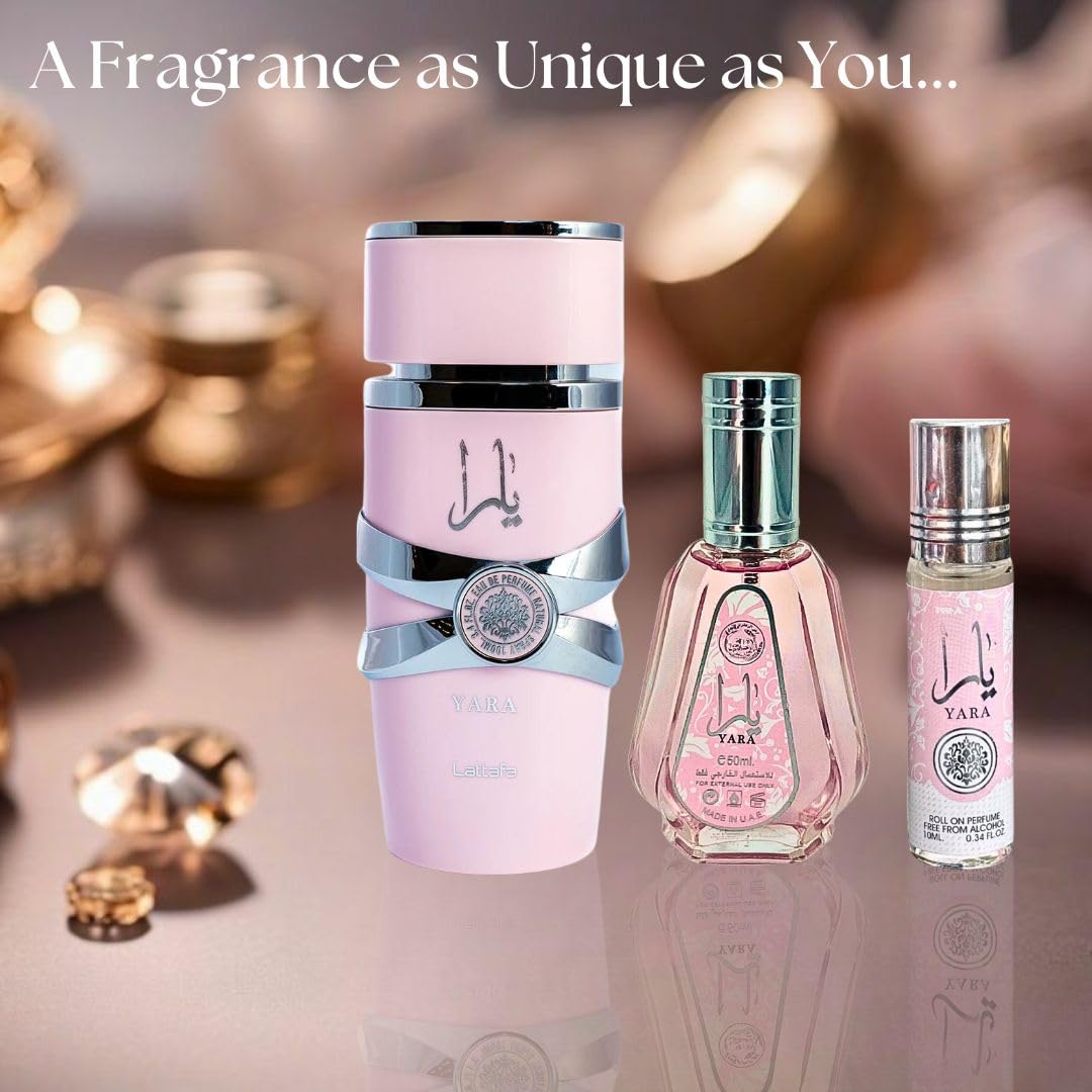 3-piece Eau de Parfum Spray and Roll-On Perfume Oil Fragrance Bundle L901