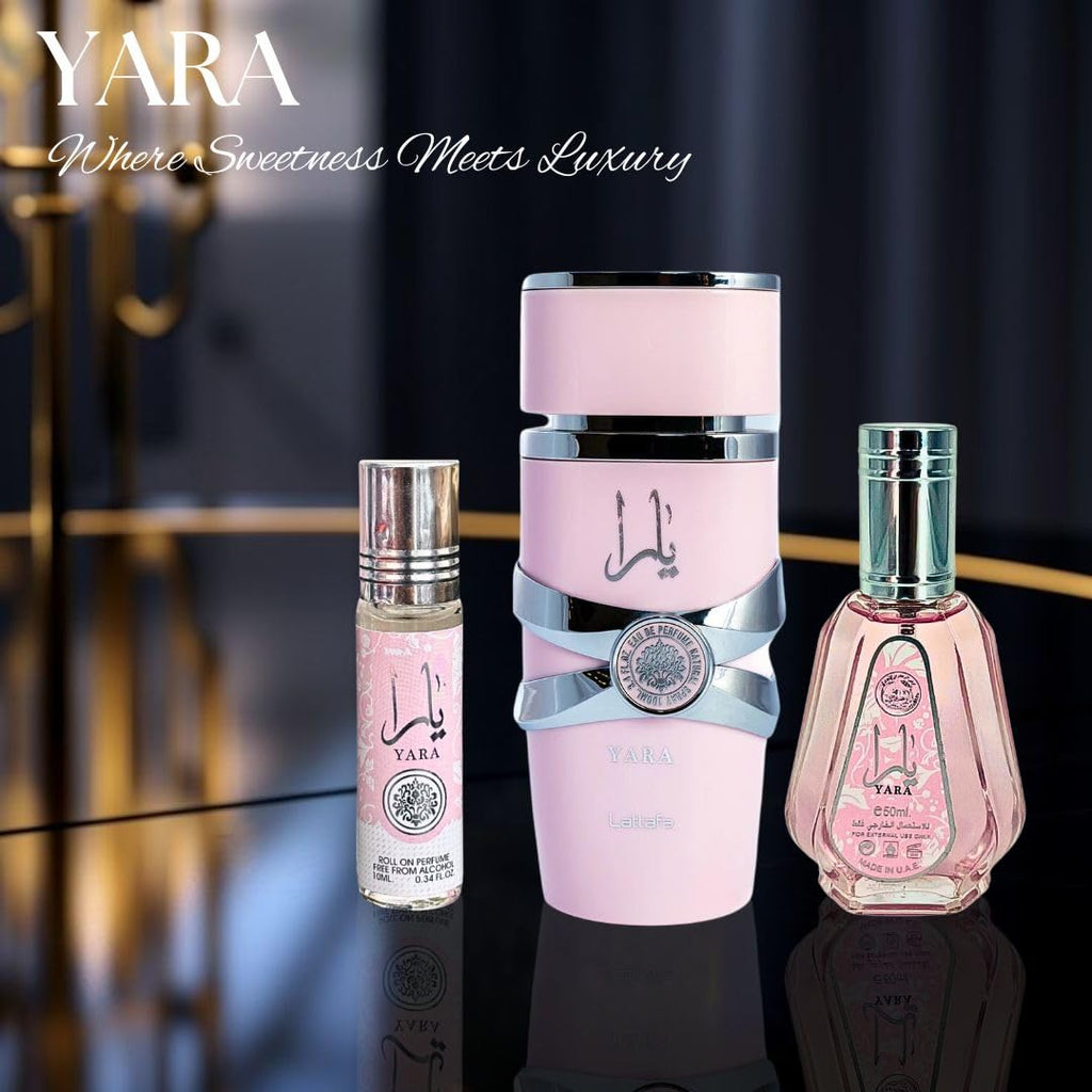 3-piece Eau de Parfum Spray and Roll-On Perfume Oil Fragrance Bundle L901