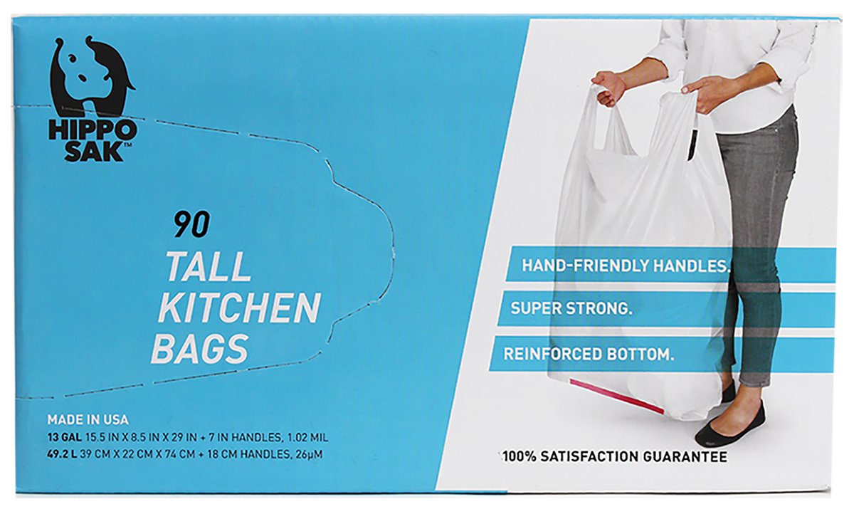 13 Gallon Tall Kitchen Trash Bags 90 Count H392