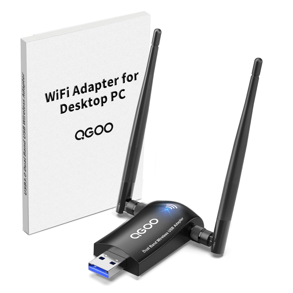 Wireless AC1300Mbps USB 3.0 WiFi Adapter with 5dBi Dual Antennas R431