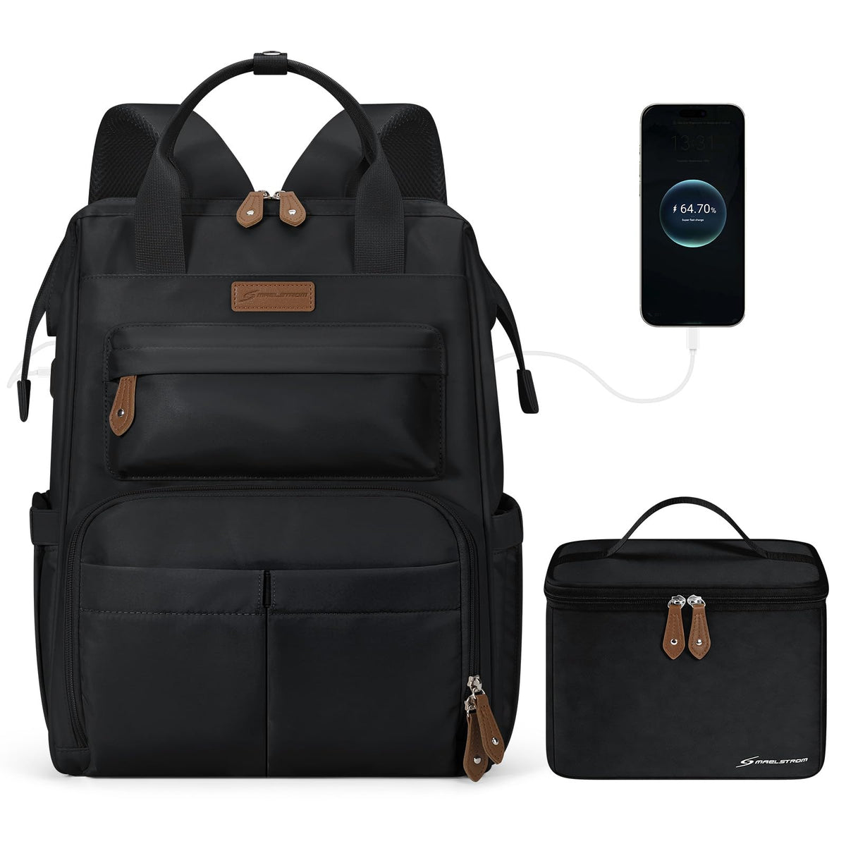 15.6-17.3" Laptop Backpack with Lunch Box Z648