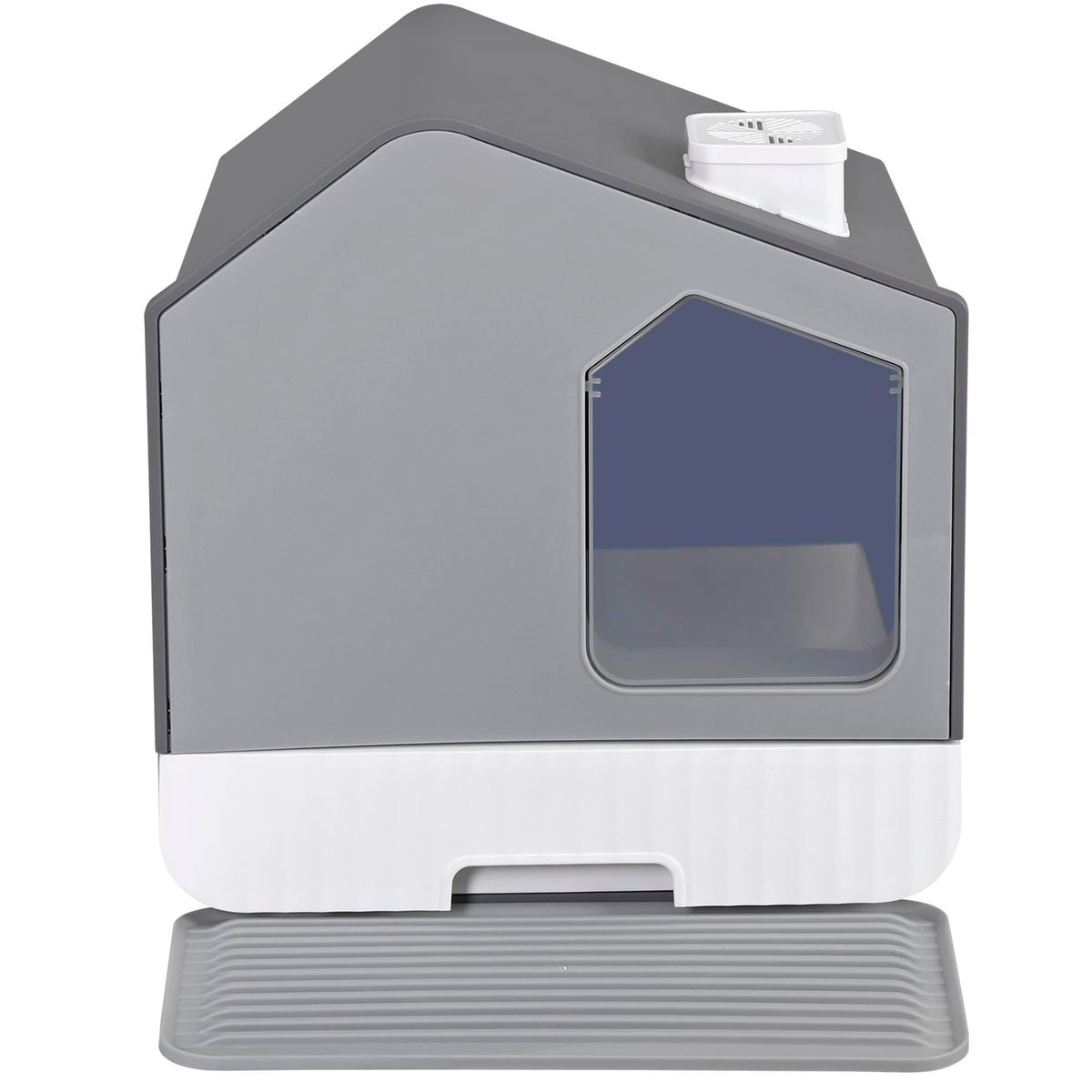 Large Enclosed Hooded Cat Litter Box with Mat & Litter Scoop L246677
