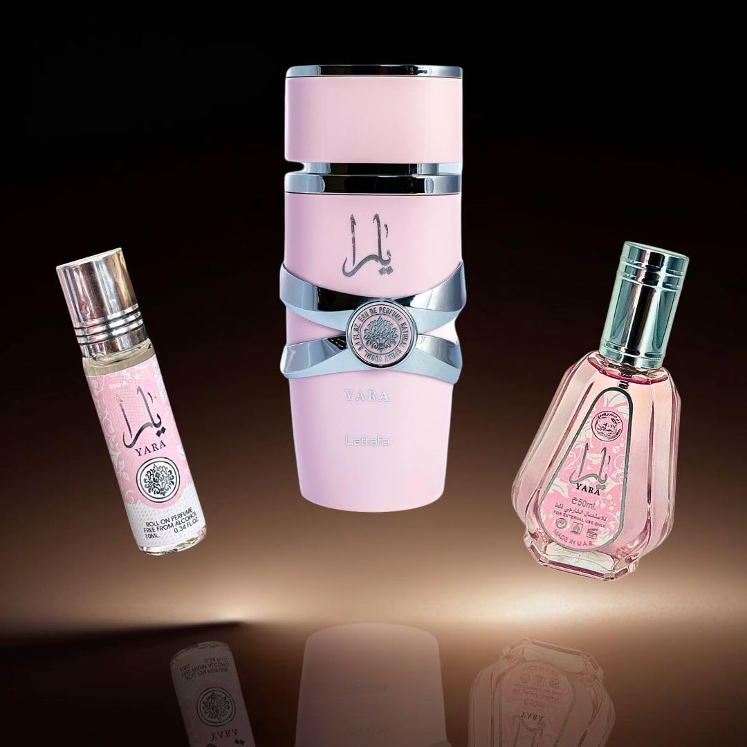 3-piece Eau de Parfum Spray and Roll-On Perfume Oil Fragrance Bundle L901