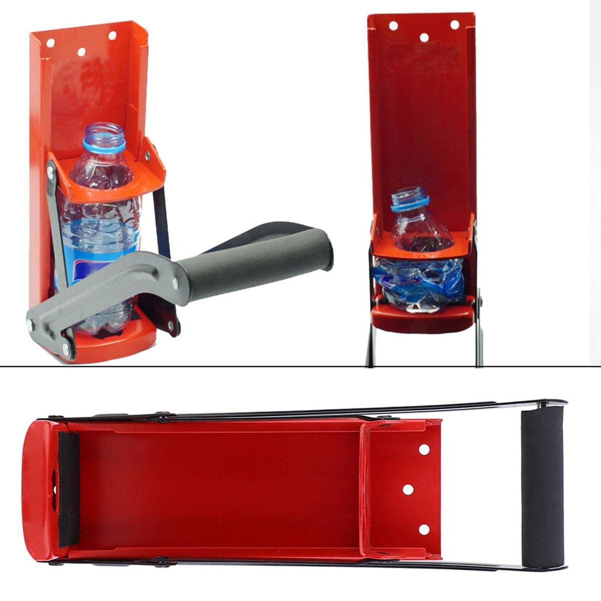 500ML Red Steel Can Crusher with Opener A8195