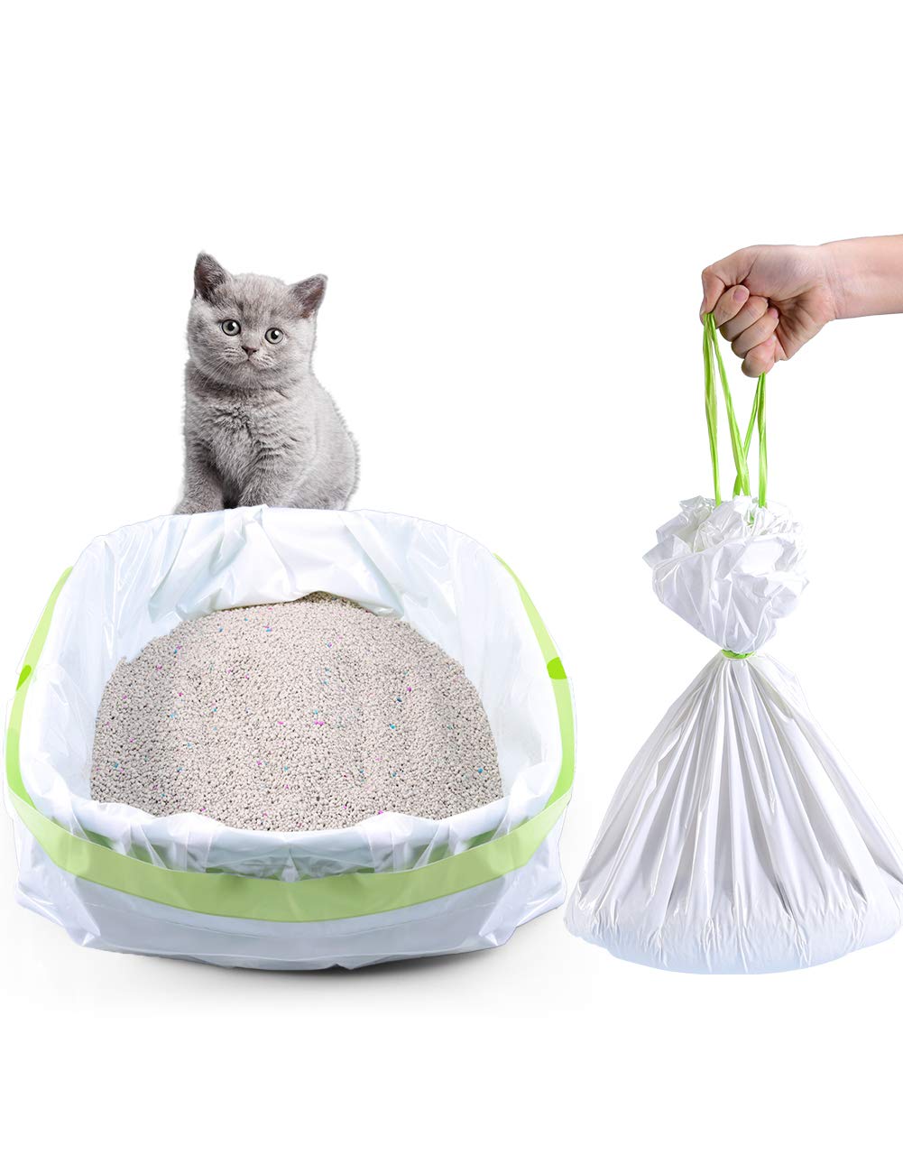 34 Count Jumbo Drawstring Cat Litter Box Liners X650