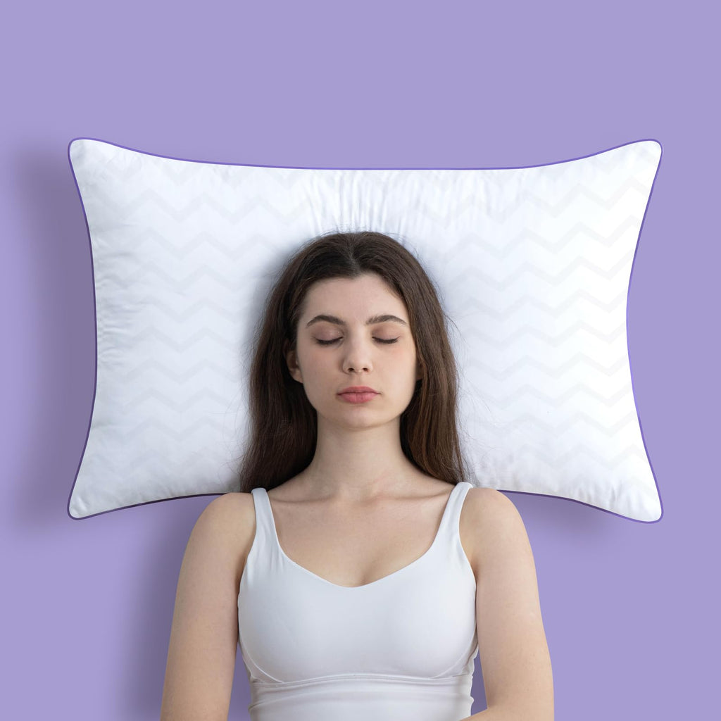 King Size Set of 2 Down Alternative Microfiber Bed Pillows L8882