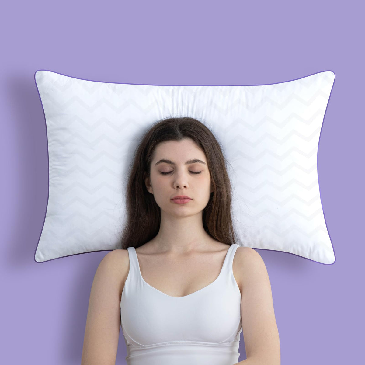 King Size Set of 2 Down Alternative Microfiber Bed Pillows L8882