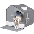 Large Enclosed Hooded Cat Litter Box with Mat & Litter Scoop L246677