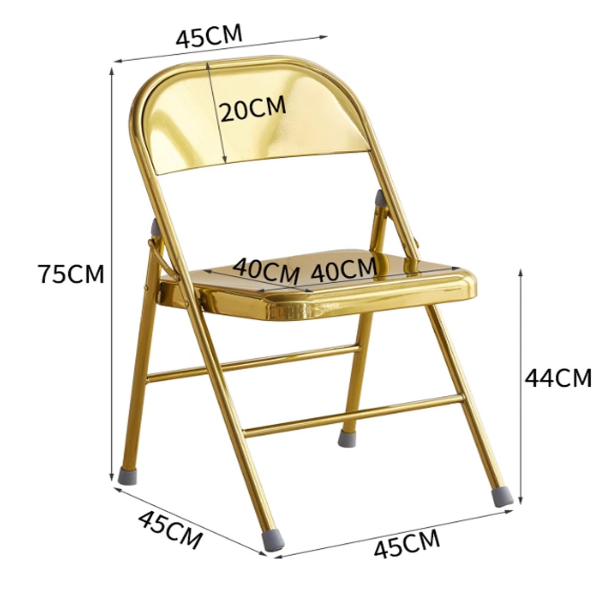 Carbon Steel Folding Chair Gold P328471