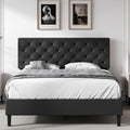 Queen Faux Leather Bed Frame with Headboard J1632