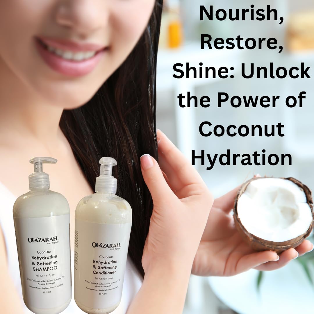 Shampoo & Conditioner Set with Coconut Milk & Sweet Almond Oil Q4859