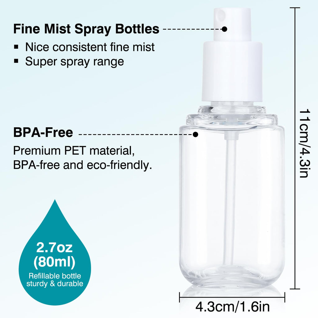 Fine Mist Spray Bottle 3 Pack 2.7oz C9370