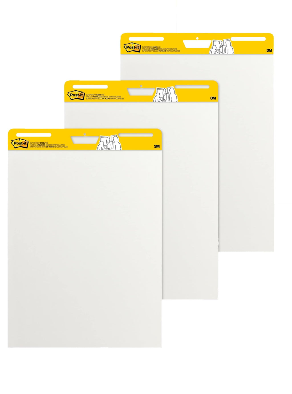 Super Sticky Wall Easel Pad, 25" x 30", 20 Sheets/Pad, 3 Pads/Pack X469
