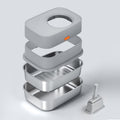 Stainless Steel Sifting Litter Box with Lid Y747244