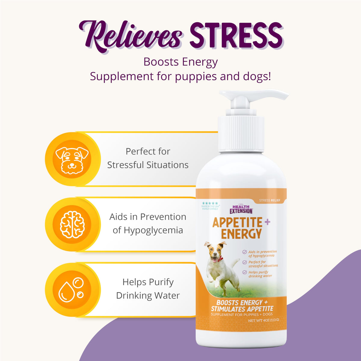Stress Relief Supplement for Dogs, 8oz L606668