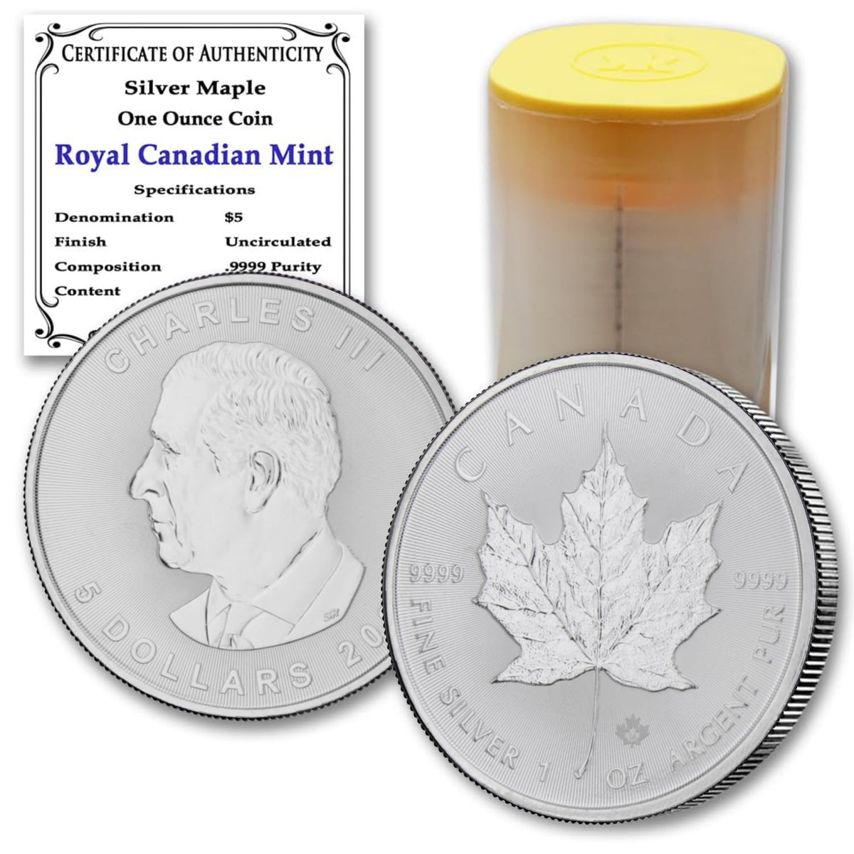 1 oz Canadian Maple Leaf Silver F623654