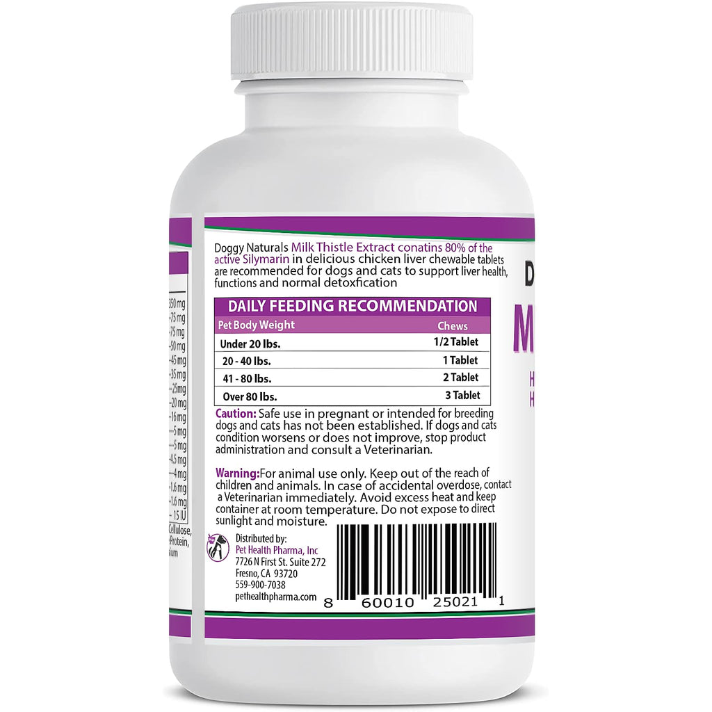 Milk Thistle Liver Health Supplement for Dogs 120 tabs A563