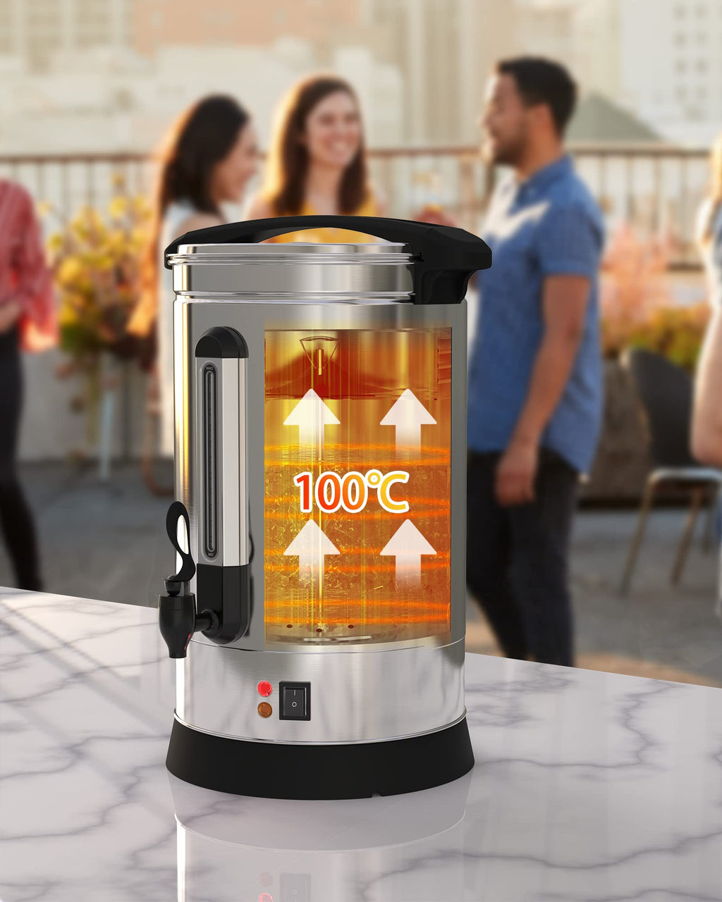 120 Cup Stainless Steel Electric Coffee Urn Q4461