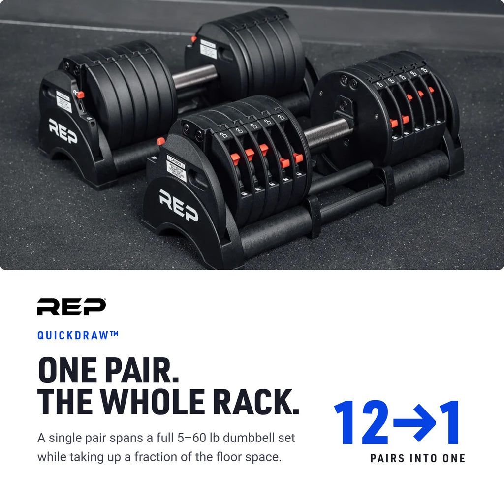 Adjustable Dumbbell Set Pair 30/40/50/60 lb Steel Plates Knurled Handle J700793