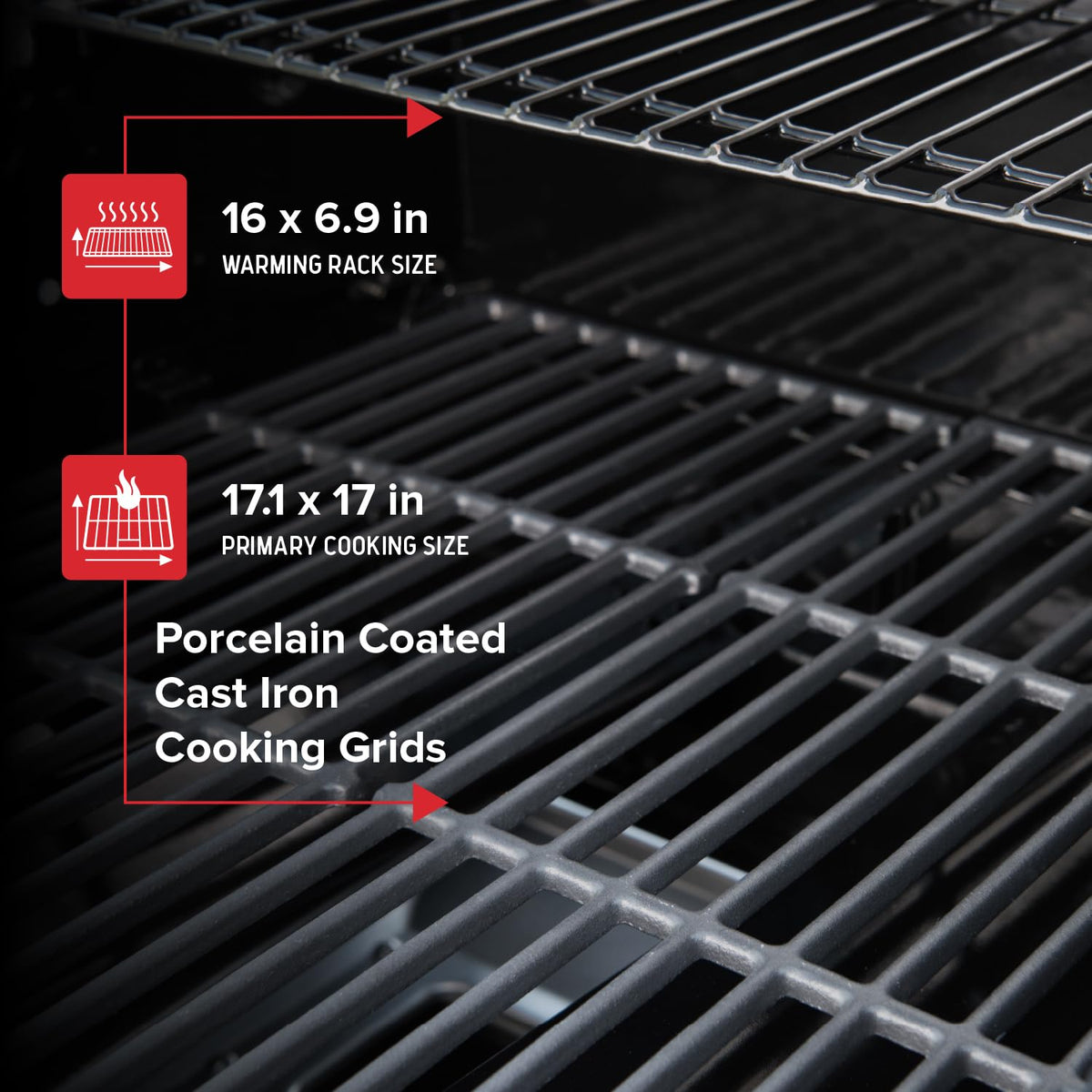 2 Burner Gas Grill with Foldable Shelves L729829