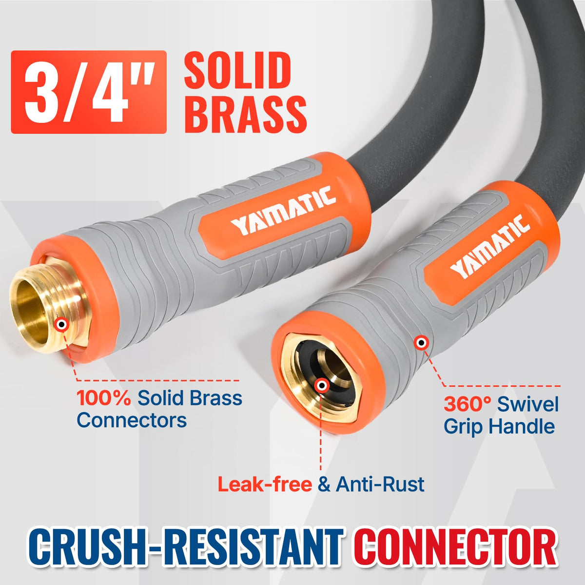 Heavy Duty Garden Hose 5/8 in x 100 ft with Nozzle Y99909