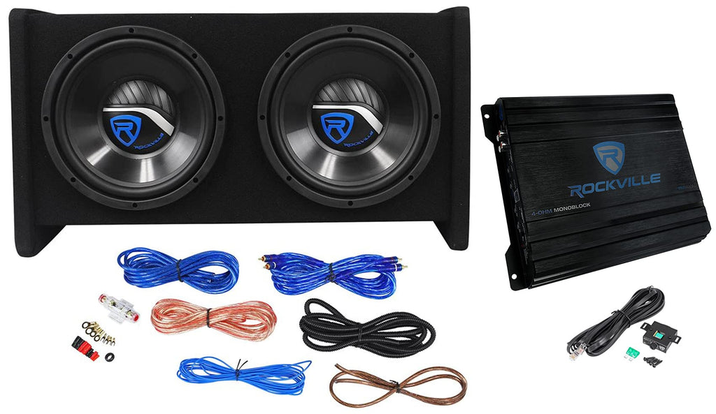 Dual 10" Car Subwoofer Enclosure with Mono Amplifier N8176