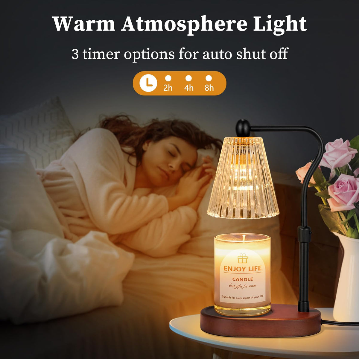 Candle Warmer Lamp with Timer Dimmer Adjustable Height R883108